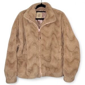 Urban Outfitters Tan Faux Fur Coat size Medium
